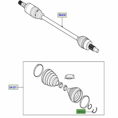 RETAINER DRIVE SHAFT BOOT LR018449