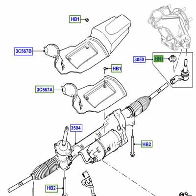 ECROU M14 ROTULE DE DIRECTION LR026275