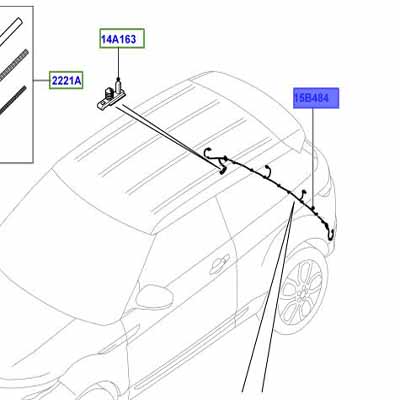 WIRE LOCATED IN REAR BUMPER LR028309