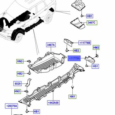 AIR DEFLECTOR LEFT HAND LR036312