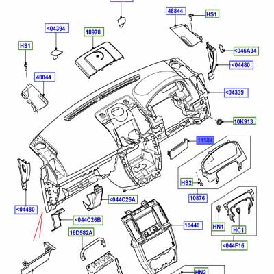 CADRE – COMMUTATEUR D’ALLUMAGE CONDUITE À DROITE LR039913