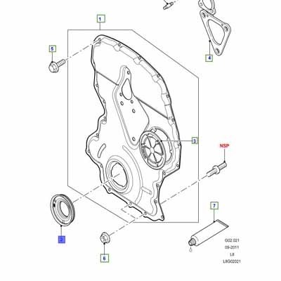 CRANKSHAFT FRONT OIL SEAL LR045106