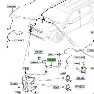 HOSE WINDSCREEN WASHER LR059998