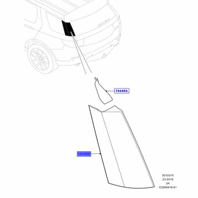 FINISHER RIGHT HAND REAR PILLER LR061128