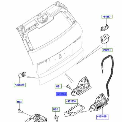 LATCH – TAILGATE LR072417