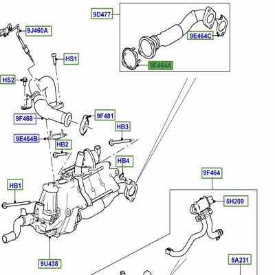 GASKET RIGHT HAND EGR INLET, LR078916