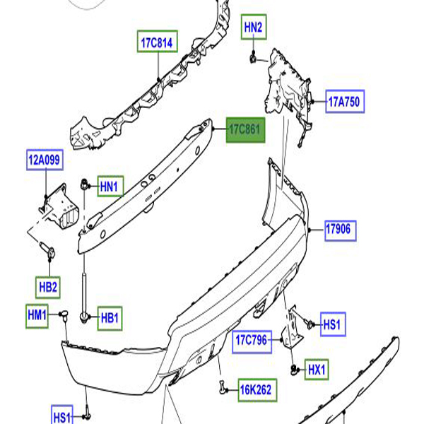 REINFORCEMENT BUMPER LESS TRAILER TOWING HITCH LR080357