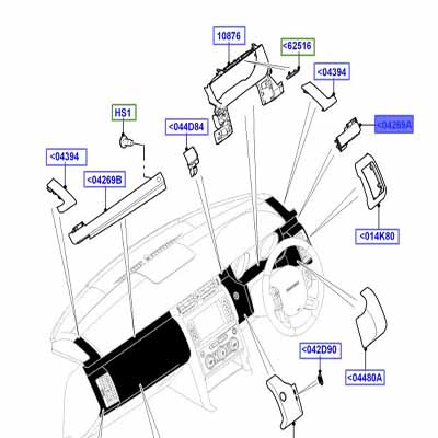 MOULDING – INSTRUMENT PANEL LR081252