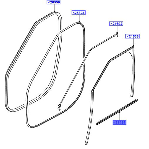 WEATHERSTRIP – DOOR BELT RIGHT HAND LR082962