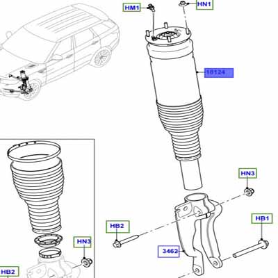 SHOCK ABSORBER LEFT HAND FRONT LR087095