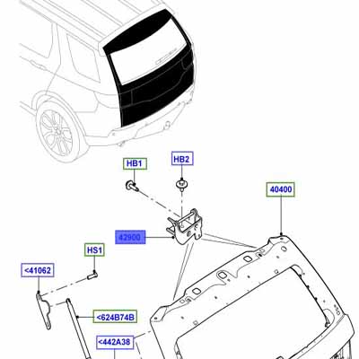 HINGE LEFT HAND TAILGATE LR088323