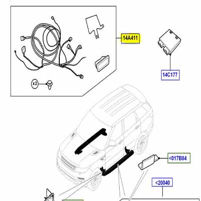 WIRING HARNESS DEPLOYABLE SIDE STEPS VPLGP0125