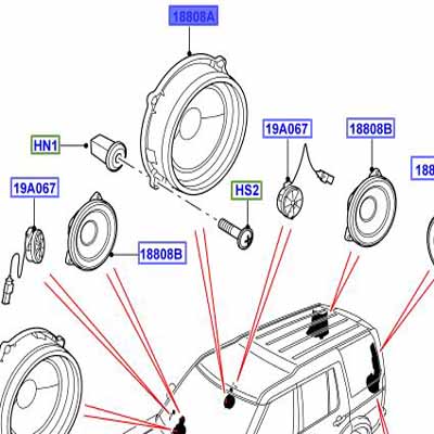 SPEAKER FULL RANGE, REAR DOOR XQM500490