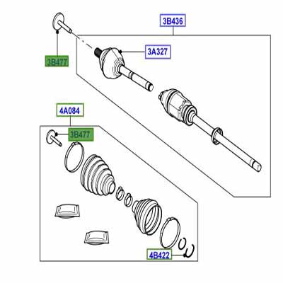 RETAINER M10 X 70MM, BOLT LR000577G