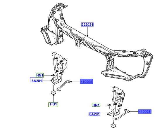RENFORCEMENT DES ÉLÉMENTS LATÉRAUX GAUCHES LR005247