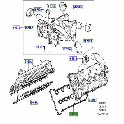 GASKET – INTAKE MANIFOLD LEFT HAND MANIFOLD TO CYLINDER HEAD  LR005897