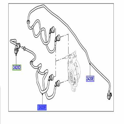 TUBE – VACUUM LION DIESEL 2.7 V6 (140KW), RHD LR019701