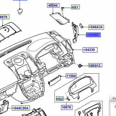 MOULDING – INSTRUMENT PANEL RIGHT HAND LR032379