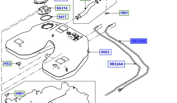 TUBE FUEL RETURN LR036758