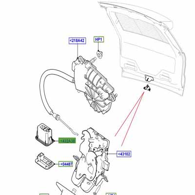 SWITCH – TAILGATE LR040338