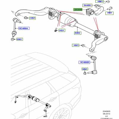 INSULATOR STABILIZER BAR LR048462