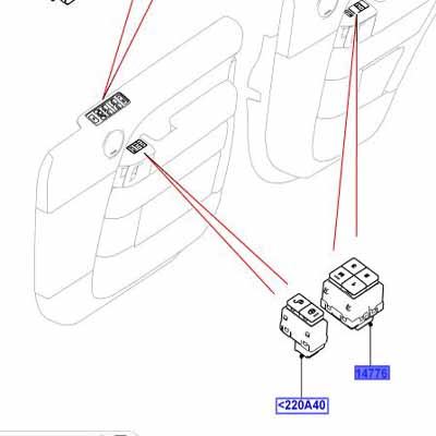 SWITCH – SEAT MEMORY CONTROL RIGHT HAND LR057353