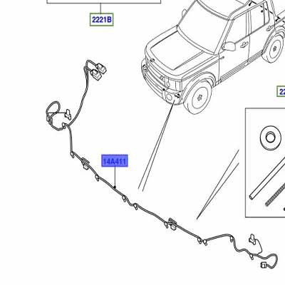 WIRE LOCATED IN FRONT BUMPER LR062205