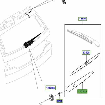 WIPER ARM REAR LR064429