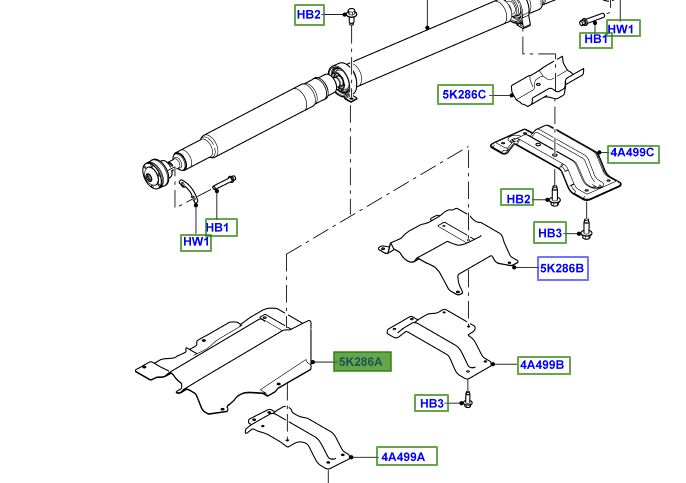 HEAT SHIELD REAR DRIVE SHAFT LR066113