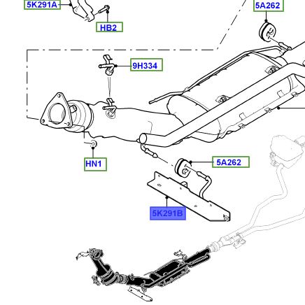 BRACKET – EXHAUST PIPE MOUNTING LR072222