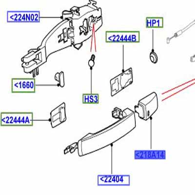 CAP – DOOR LOCKING MECHANISM WITH LOCK BARREL APERTURE, LEFT HAND LR072421