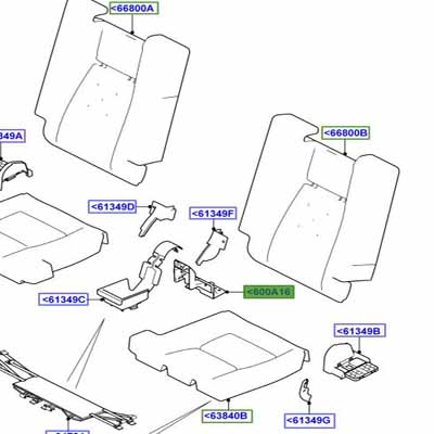 BRACKET – SEAT CUSHION CENTRE LR079610