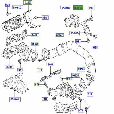 BRACKET – EXHAUST PIPE MOUNTING FOR EXHAUST CROSSOVER PIPE, CENTRE WCU500130