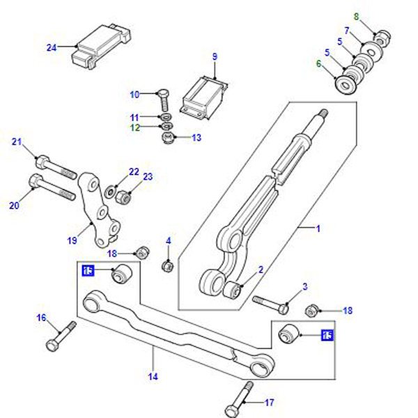 DOUILLE TIGE PANHARD LATE 2A- REMPLACEMENT RBX101340B