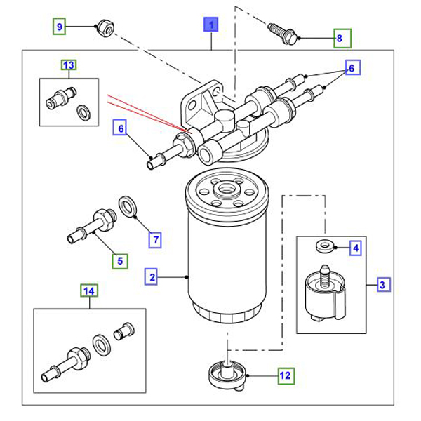 FUEL FILTER ASSEMBLY COMPLETE WJN000020