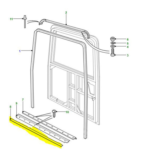JOINT DE PLANCHER DE PORTE ARRIÈRE LR055354