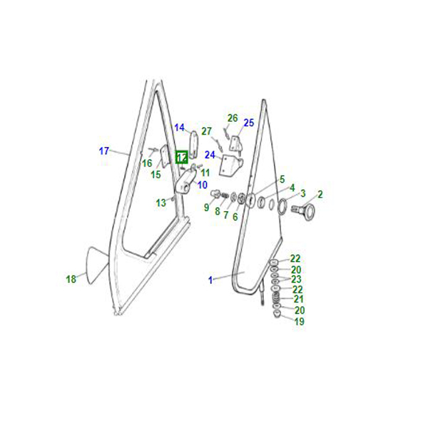 PIN SPRING QUARTER GLASS 391107