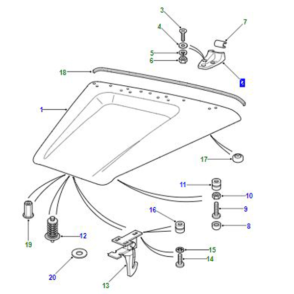 BONNET HINGE AHU710010