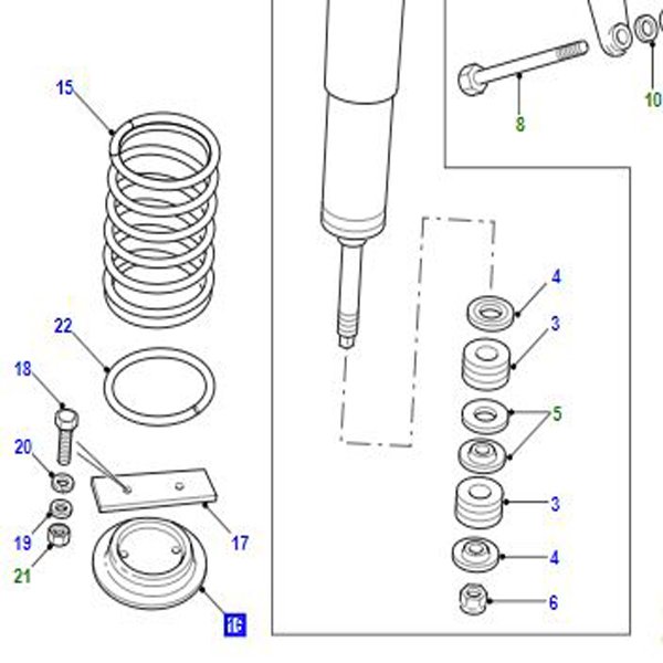 SEAT LOWER SUSPENSION SPRING ANR3578