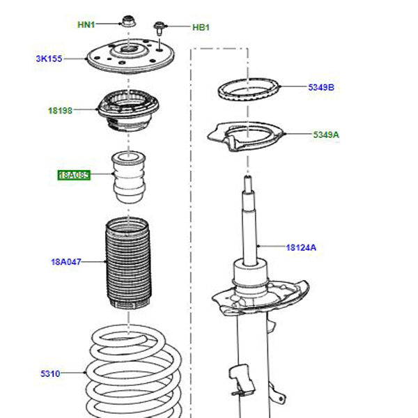 BUMP STOP FRONT SUSPENSION LR001144