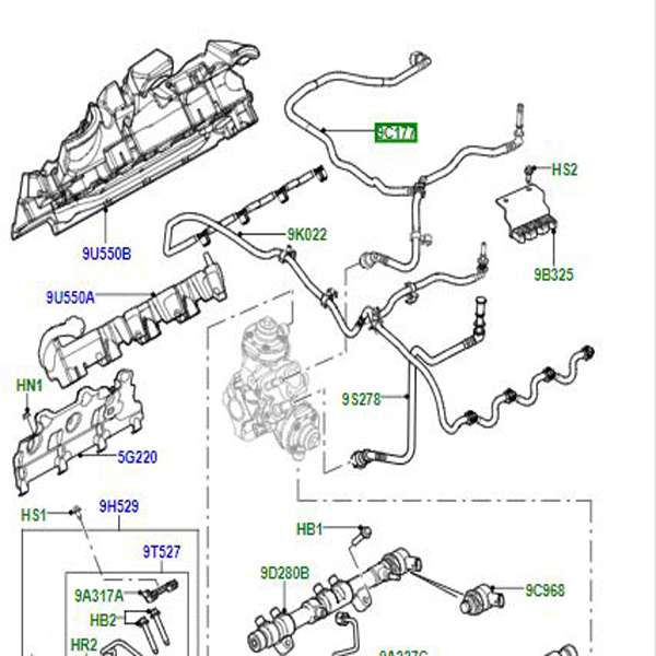 PIPE FUEL RETURN LR022584