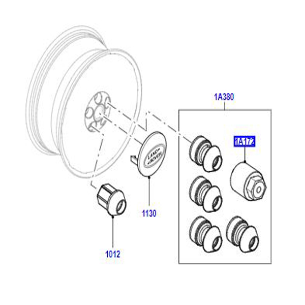 TYPE  B  WHEEL NUT KEY LR043797