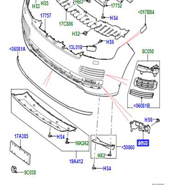 BRACKET RIGHT HAND FOG LAMP LR050519