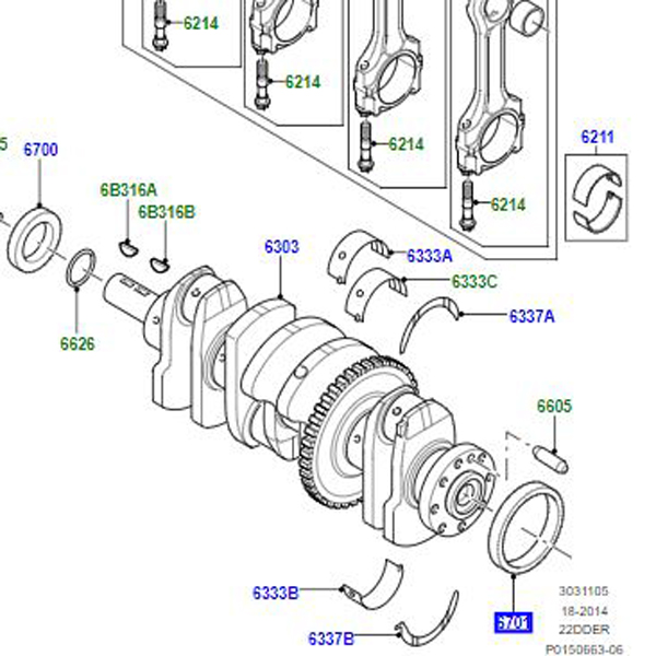 OIL SEAL CRANKSHAFT LR052515