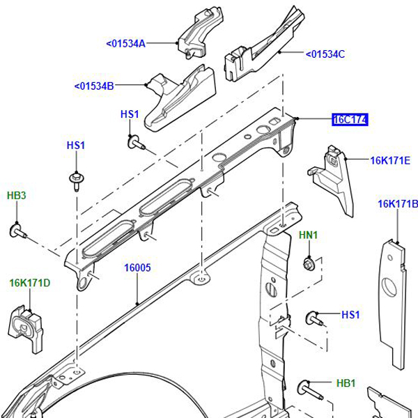 BRACKET FENDER MOUNTING RIGHT HAND CATEGORY B UPPER LR056962