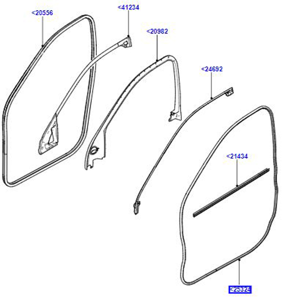 SEAL RIGHT HAND FRONT DOOR LR058544