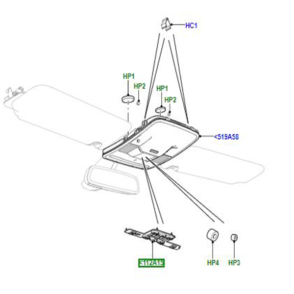 MAT OVERHEAD CONSOLE LR068152