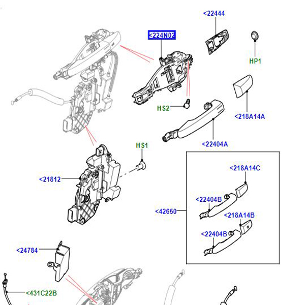 REINFORCEMENT RIGHT HAND FRONT DOOR LOCK LR069721