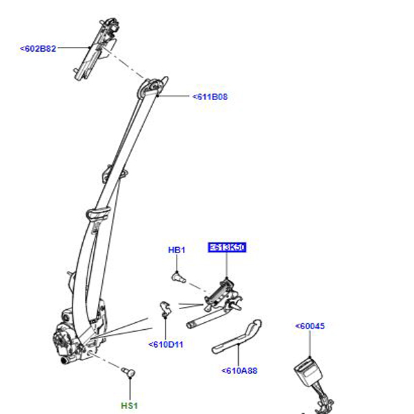 PRÉTENSIONNEUR CEINTURE DE SÉCURITÉ AVANT DROITE LR075728