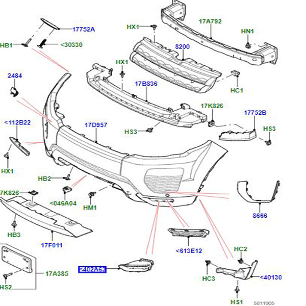 DUCT BRAKE CALIPER COOLING LEFT HAND  LR084848